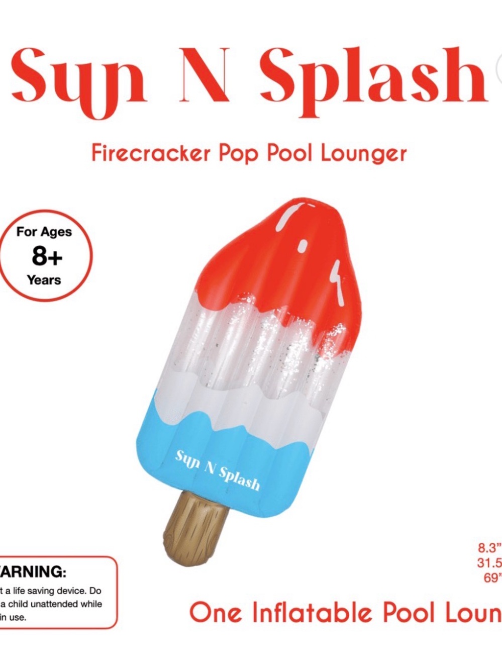 Sun N Splash Firecracker Pop Pool Lounger by Sun N Splash - Picture 3 of 4